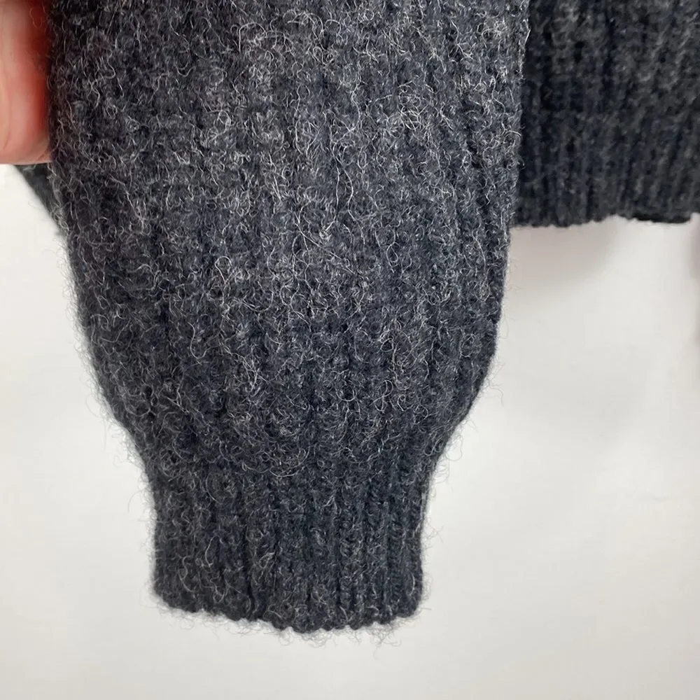 Eddie Bauer EBTEK gray knit wool blend 1/3 button pullover sweater size XL Tall - Picture 4 of 8